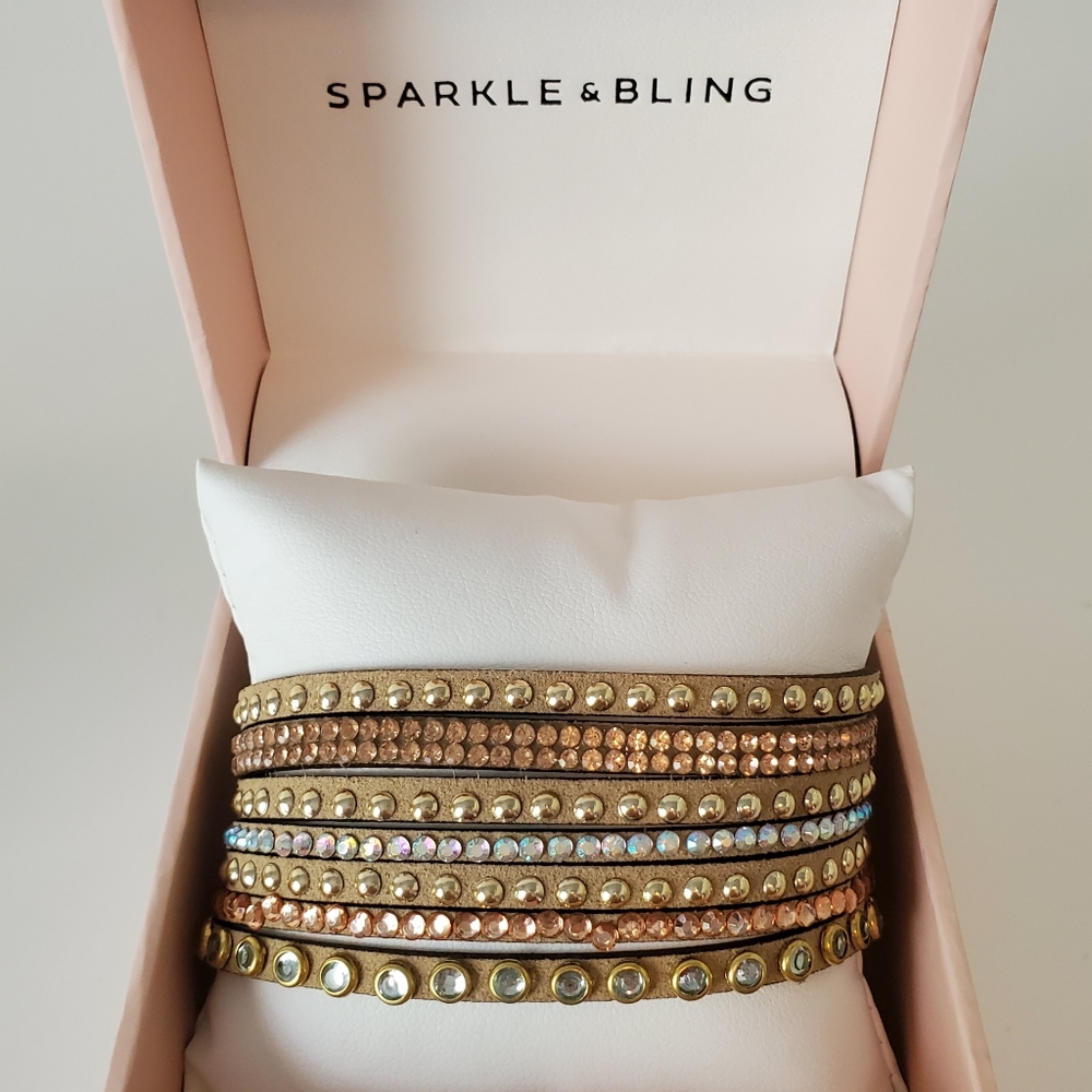 Sparkle & Bling Leather Bracelet